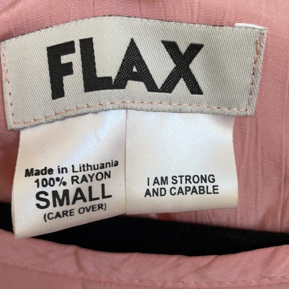 Flax blush pink long sleeve blouse small - Picture 2 of 3